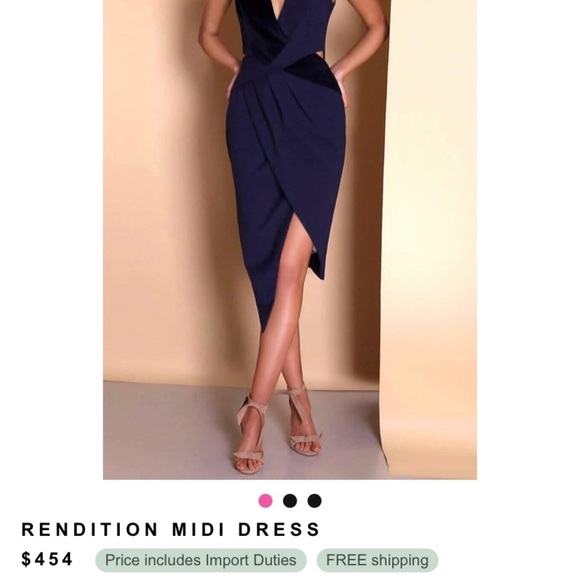🆕 Premonition Navy Blue Cocktail Dress - Women’s Size 6 - Picture 8 of 8